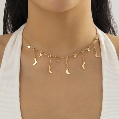 Collier chaîne en métal simple pour femme