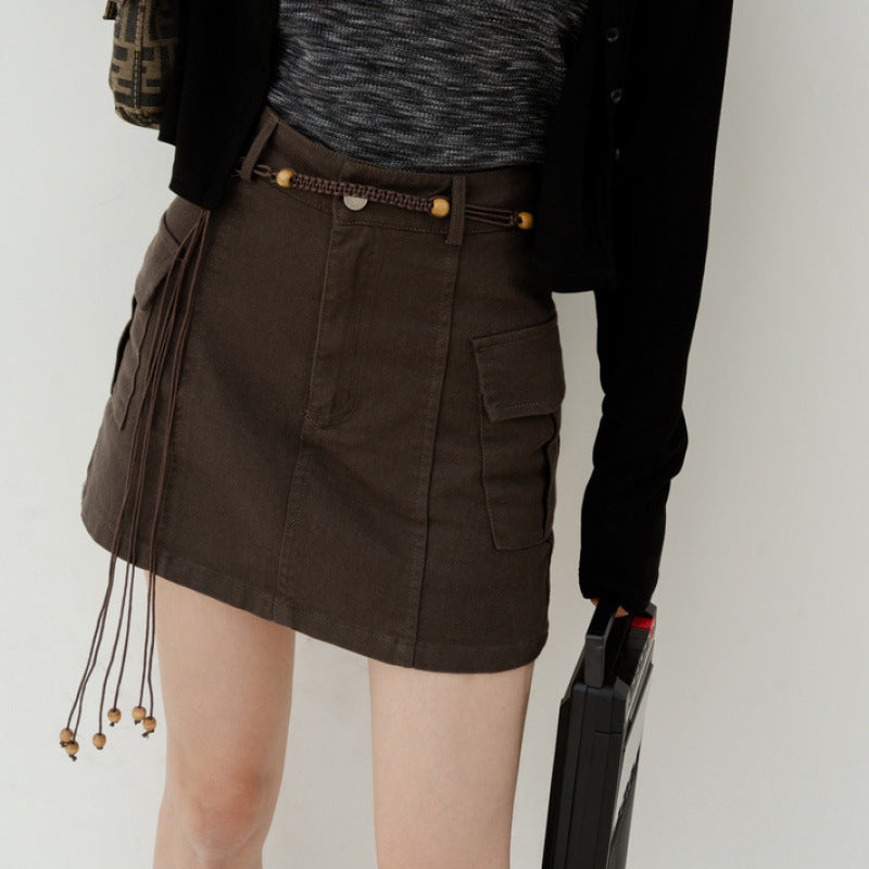 High Waist Slimming Small Word Hot Girl Hip Short Pantskirt