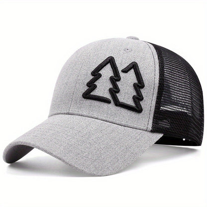 Embroidered Double Tree Hat Four Seasons All-matching Sun Hat Peaked Cap
