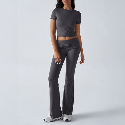 Avslappnad enfärgad Slim Fit kortärmad byxa kostym