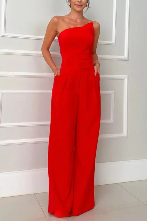 Tube Top Sleeveless Top Wide Leg Pants