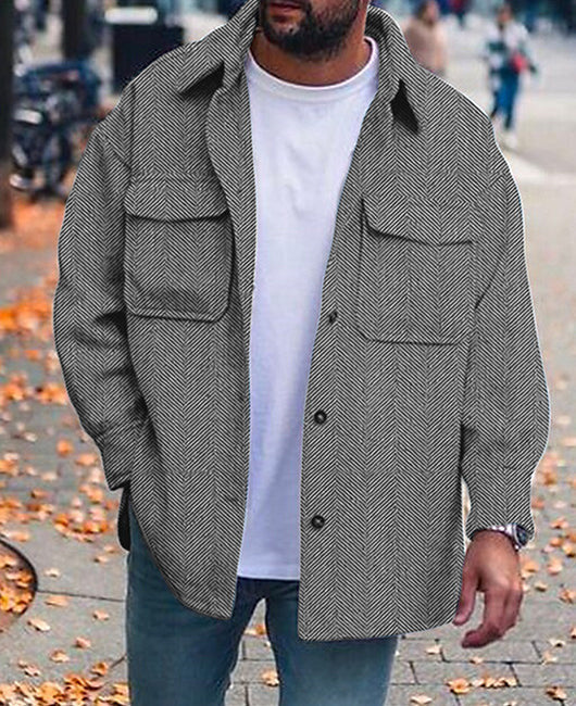 Manteau hommes col Polo haut hommes mode vêtements de travail