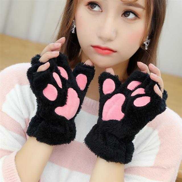 Women's Gloves Winter Student Autumn And Winter Warm With Velvet