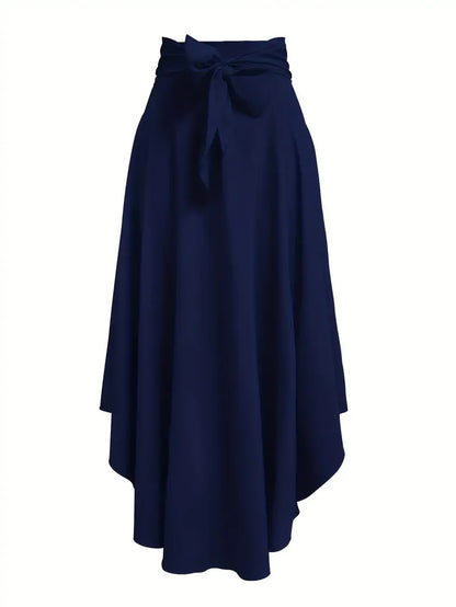 Professional Casual Women's Midi Ruffled Skirt - Cotton Flounced Design (4 Colors, XS-XXL, Mid-Length)