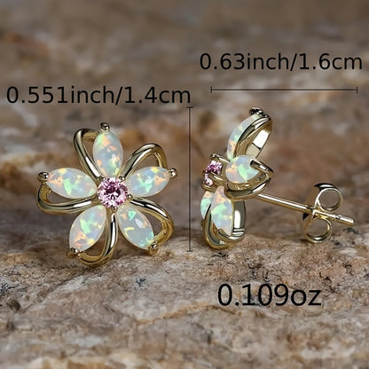 Cherry Blossom Stud Earrings - Fashion Jewelry