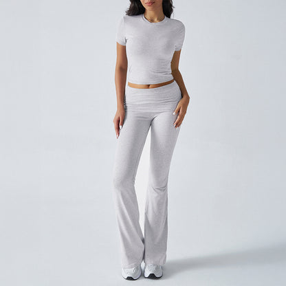 Avslappnad enfärgad Slim Fit kortärmad byxa kostym