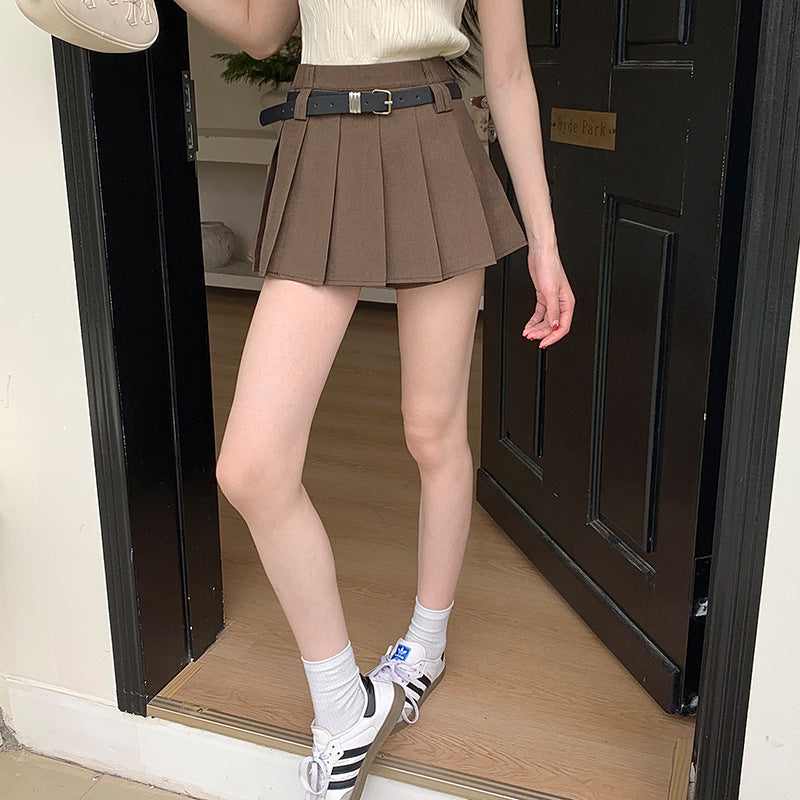 Professional Women's Solid Color Casual High Waist Pleated Skirt - Versatile Design (High-Quality Materials, Work Casual)