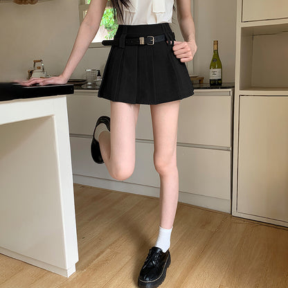 Professional Women's Solid Color Casual High Waist Pleated Skirt - Versatile Design (High-Quality Materials, Work Casual)