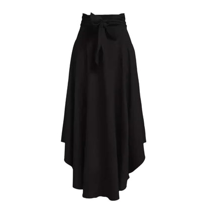 Professional Casual Women's Midi Ruffled Skirt - Cotton Flounced Design (4 Colors, XS-XXL, Mid-Length)
