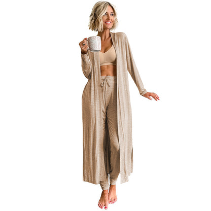 Autumn New Solid Color Long Sleeve Casual Suit Women's Simple All-matching