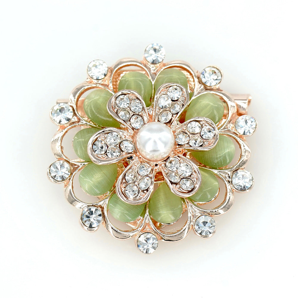 Three-dimensional Flower Scarf Buckle Brooch Multifunctional