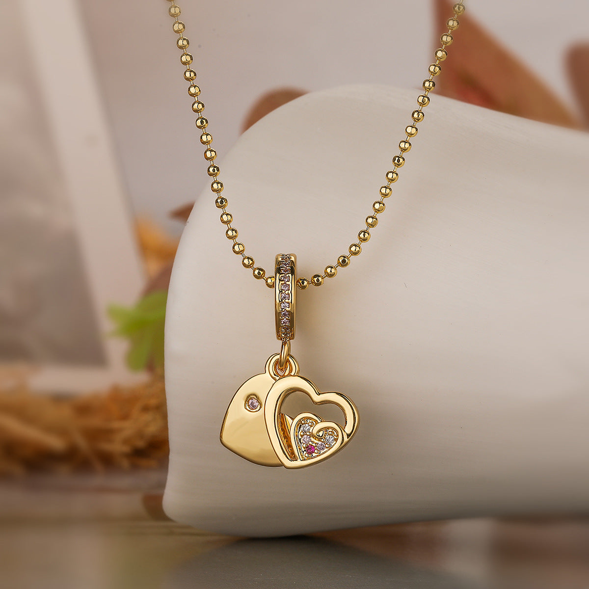 Collier pendentif avion d'amour pour femmes