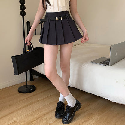 Professional Women's Solid Color Casual High Waist Pleated Skirt - Versatile Design (High-Quality Materials, Work Casual)