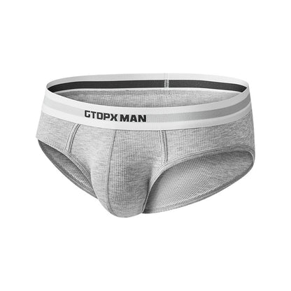 Fashion Solid Color Thread Men's Triangle Underpants