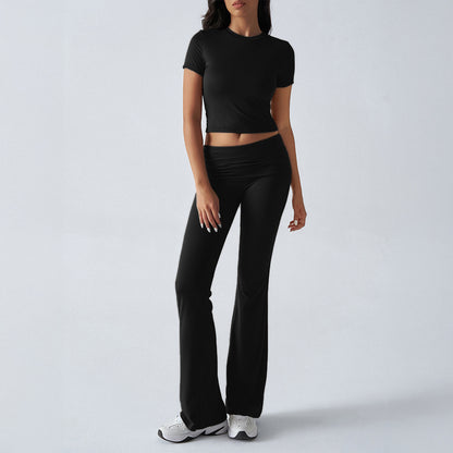 Avslappnad enfärgad Slim Fit kortärmad byxa kostym