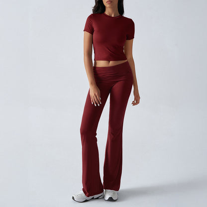 Avslappnad enfärgad Slim Fit kortärmad byxa kostym
