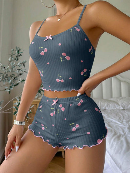 Sommarklänning med strumpeband och elastiska shorts för kvinnor