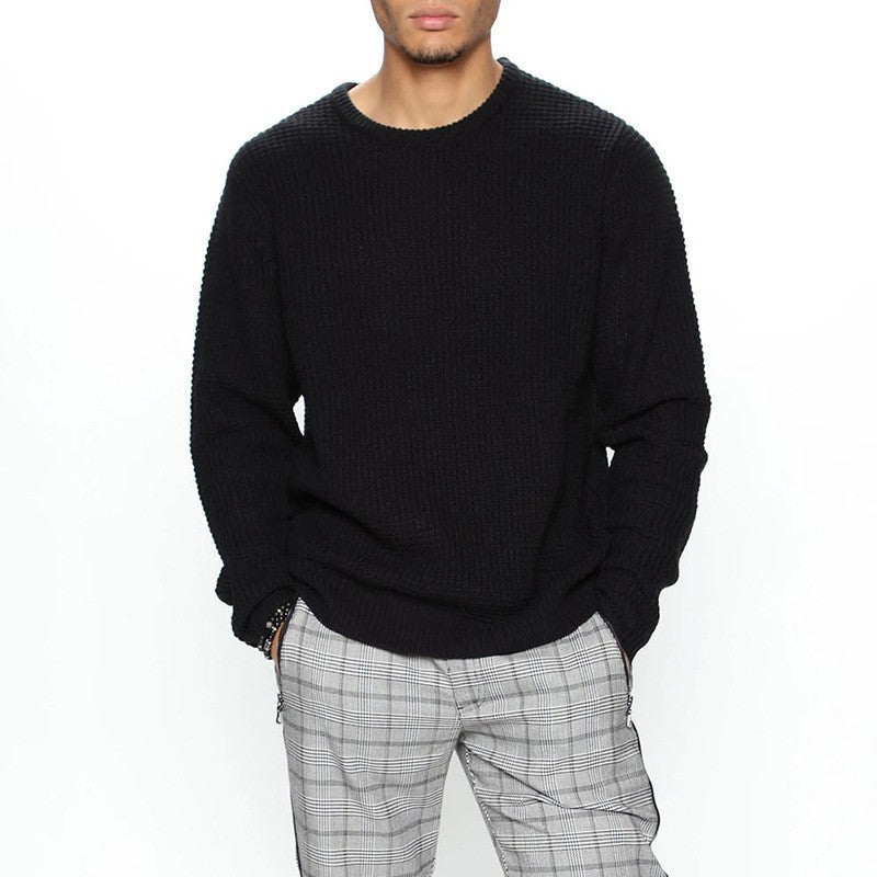 Long Sleeve Crew Neck Casual Men's Loose