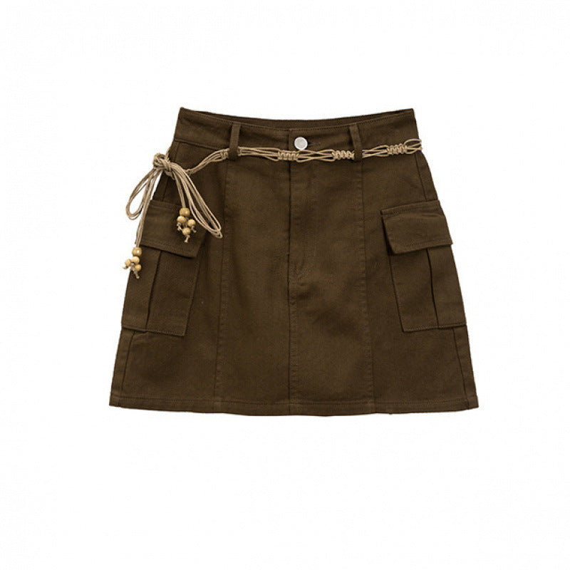 High Waist Slimming Small Word Hot Girl Hip Short Pantskirt