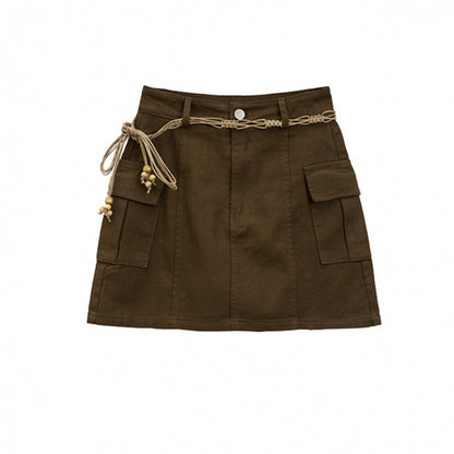 High Waist Slimming Small Word Hot Girl Hip Short Pantskirt