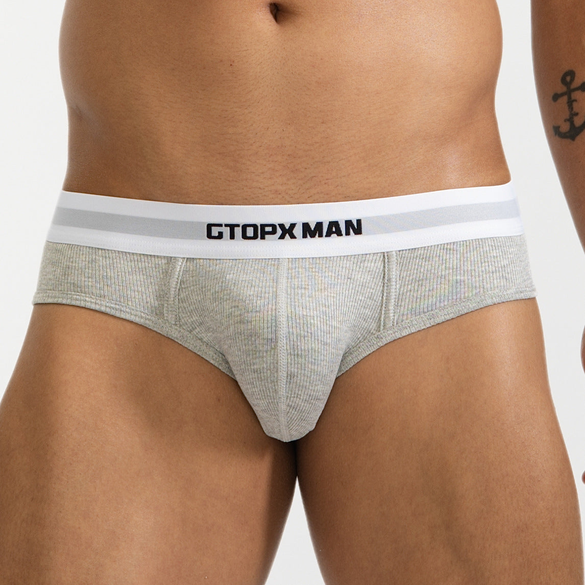 Fashion Solid Color Thread Men's Triangle Underpants