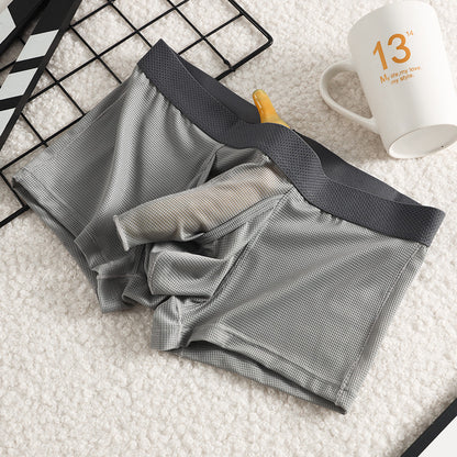 Men's Ice Silk Boxer Mesh Breathable Underwear