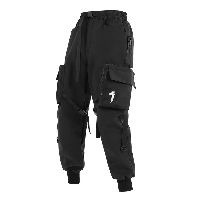 Three-dimensional Large Pocket Webbing Tactical Pants Men