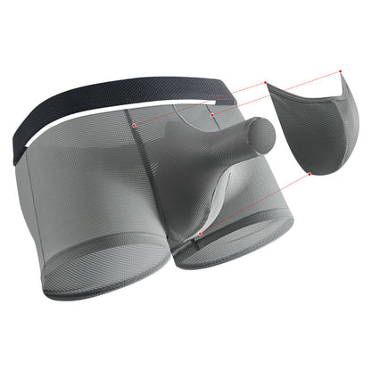 Men's Ice Silk Boxer Mesh Breathable Underwear