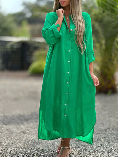 Women's Casual Long-sleeved Cardigan Dress
