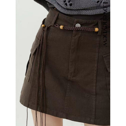 High Waist Slimming Small Word Hot Girl Hip Short Pantskirt