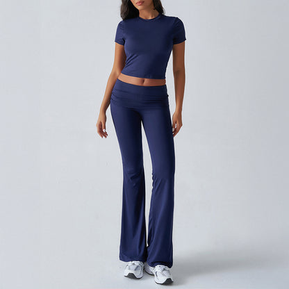 Avslappnad enfärgad Slim Fit kortärmad byxa kostym