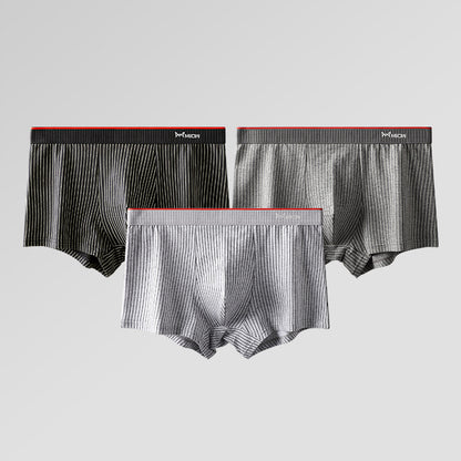 Boxer antibactérien en soie de mûrier pour hommes, sous-vêtements en pur coton, couture