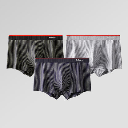 Boxer antibactérien en soie de mûrier pour hommes, sous-vêtements en pur coton, couture