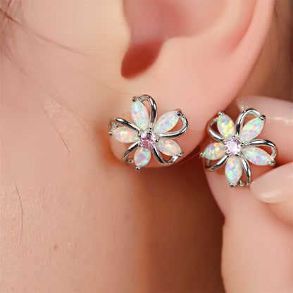 Cherry Blossom Stud Earrings - Fashion Jewelry