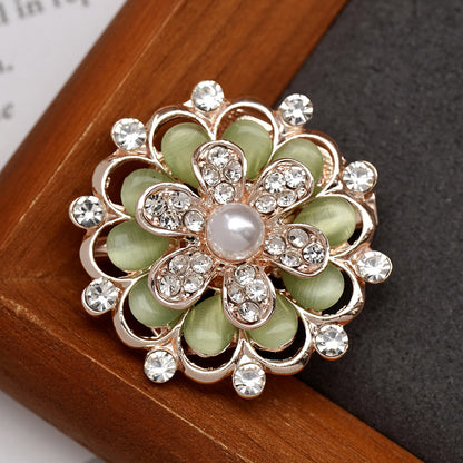 Three-dimensional Flower Scarf Buckle Brooch Multifunctional