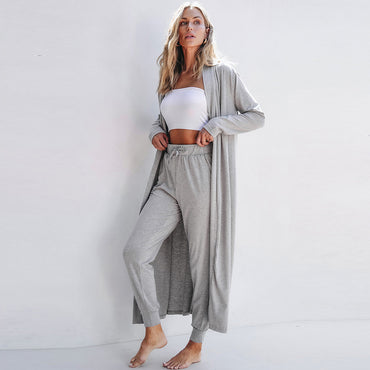 Autumn New Solid Color Long Sleeve Casual Suit Women's Simple All-matching