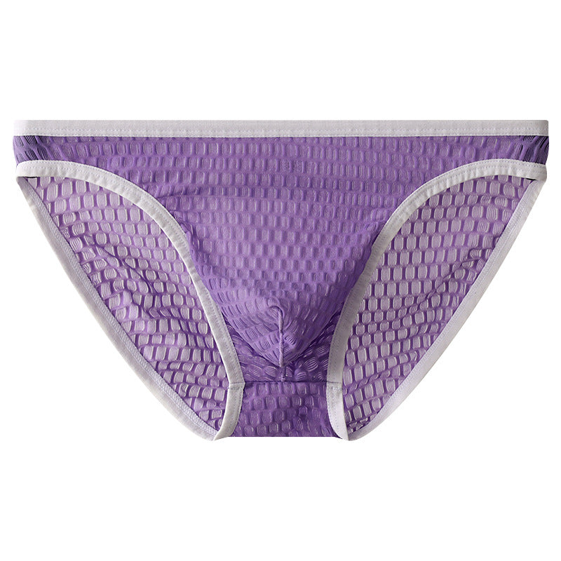 Men's Low Waist Transparent Visual Underwear