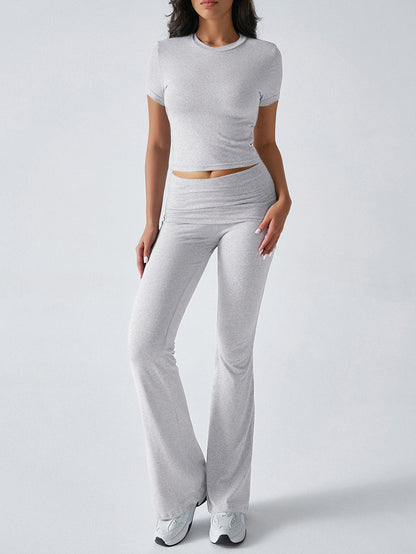 Avslappnad enfärgad Slim Fit kortärmad byxa kostym