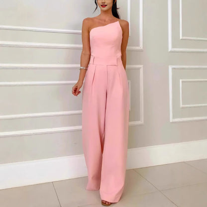 Tube Top Sleeveless Top Wide Leg Pants
