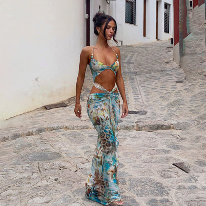 Sexy Bikini Printed Split Women's Swimsuit Swimsuit Female Dress