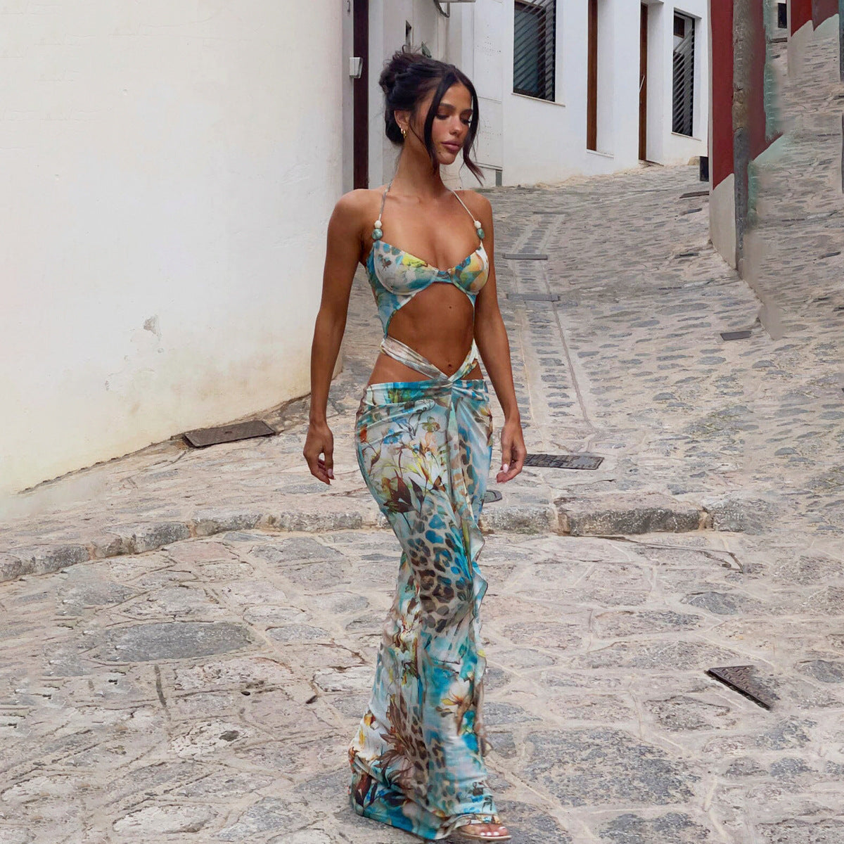 Sexy Bikini Printed Split Women's Swimsuit Swimsuit Female Dress