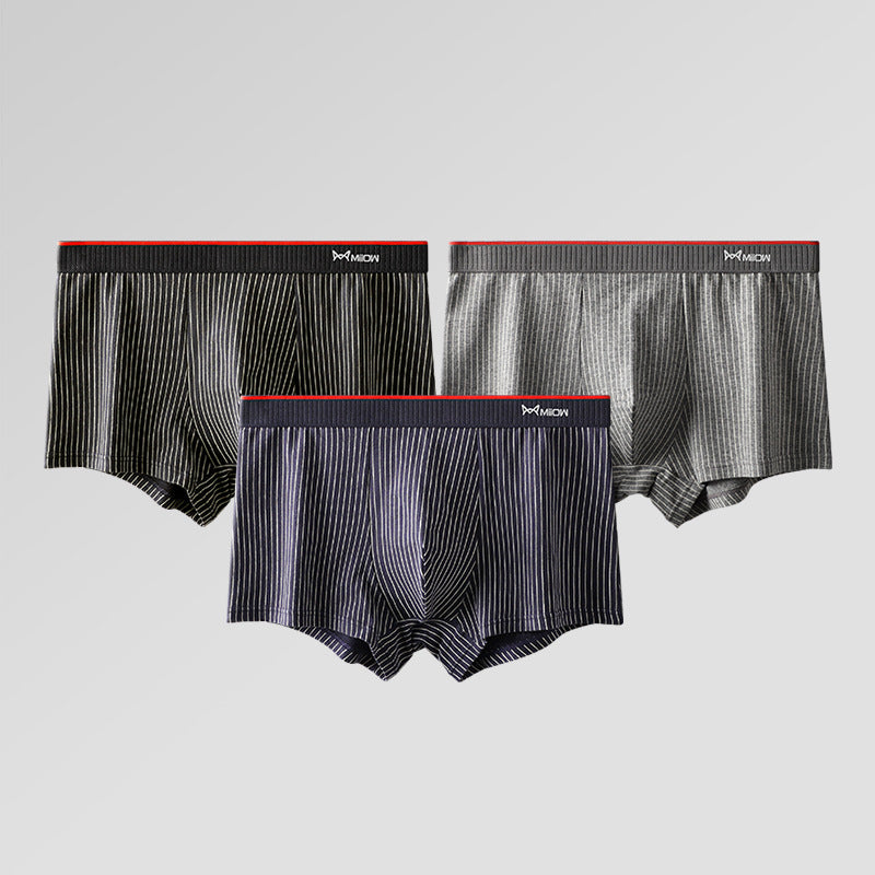 Boxer antibactérien en soie de mûrier pour hommes, sous-vêtements en pur coton, couture