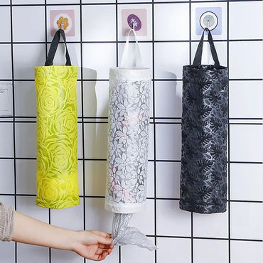 Wall Mounted Sundries Storage Bag Trash Hanging Storage Organization Accessories Garbage Bags Dispenser Vegetable Holder