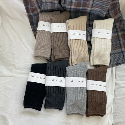 Wool Cashmere Thermal Long Sock for Women Homewear Sleeping Thicken Warm Crew Socks Women Socks Autumn Winter Calcetines Mujer