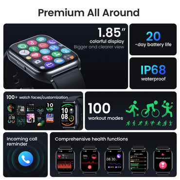 Watch 2 Pro (LS02 Pro) Smartwatch 1.85inch Large Display 100 Workout Modes Smart Watch for Men Heart Rate Monitoring