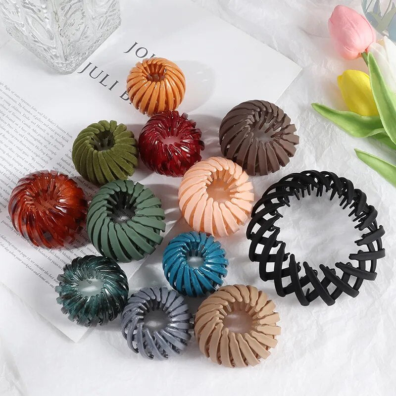 New Women Fashion Hair Claw Simple personality Hair Clip Hair Accessories Girl Ponytail Bird Nest Headbands Female Headwear