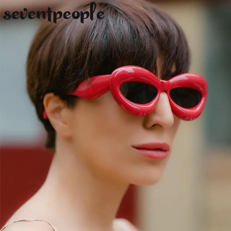 Lunettes De soleil yeux De chat femmes lunettes De soleil Sexy en forme De lèvre pour femme nouveau dans la mode lunettes De soleil Punk hommes Gafas De Sol produits tendance