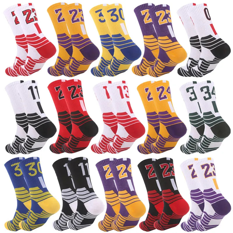 Chaussettes de basket-ball Elite pour hommes, chaussettes de course en plein air, antidérapantes, respirantes, absorbant la sueur, pour cyclisme, nouvelle collection