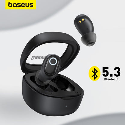 Baseus WM02 Wireless Earphones TWS Bluetooth 5.3 Headphones, Mini and compact Comfortable wear, 25 hours Long Battery Life