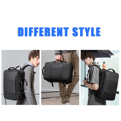 Travel Backpack Men Business Aesthetic Backpack School Expandable USB Bag Large Capacity 17.3 Laptop Waterproof Fashion Backpack